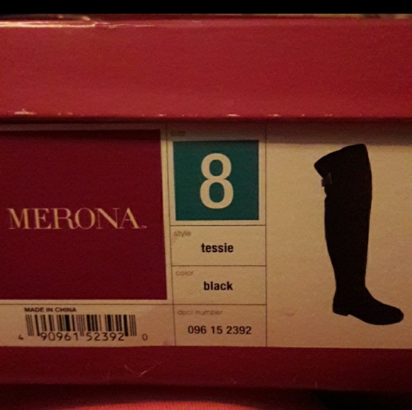 MERONA TESSIE OVER THE KNEE LEATHER BOOTS - Picture 8 of 8